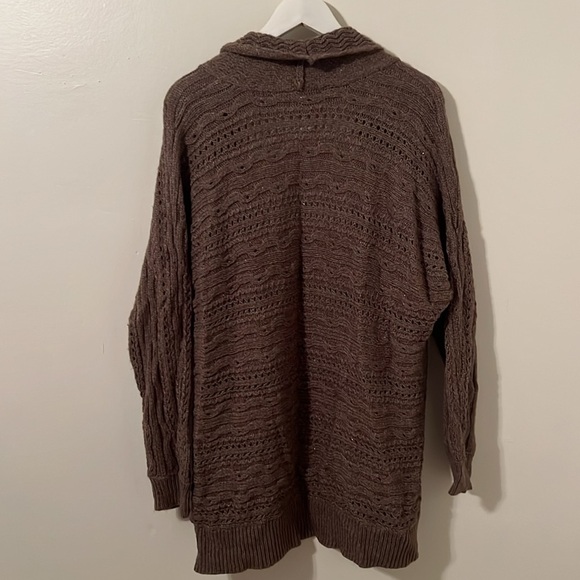 Chicos Sweater Women Size 3 Brown Open Cardigan - Picture 5 of 5